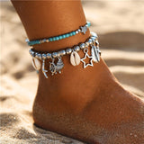 IF YOU Bohimia Sea Turtles Anklet Vintage For Women Summer Beach BOHO Bracelet on Leg Chain Foot Anklets Jewelry Drop shipping
