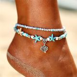 IF YOU Bohimia Sea Turtles Anklet Vintage For Women Summer Beach BOHO Bracelet on Leg Chain Foot Anklets Jewelry Drop shipping