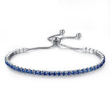 Adjustable Trendy Silver Plated Blue Crystal CZ Eyes Bracelets For Women Wedding fashion Jewelry Charming Bracelet & Bangles