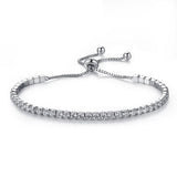 Adjustable Trendy Silver Plated Blue Crystal CZ Eyes Bracelets For Women Wedding fashion Jewelry Charming Bracelet & Bangles