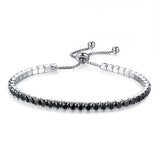 Adjustable Trendy Silver Plated Blue Crystal CZ Eyes Bracelets For Women Wedding fashion Jewelry Charming Bracelet & Bangles