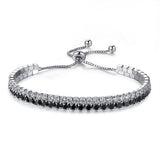 Adjustable Trendy Silver Plated Blue Crystal CZ Eyes Bracelets For Women Wedding fashion Jewelry Charming Bracelet & Bangles