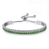 Adjustable Trendy Silver Plated Blue Crystal CZ Eyes Bracelets For Women Wedding fashion Jewelry Charming Bracelet & Bangles