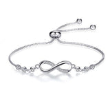 Adjustable Trendy Silver Plated Blue Crystal CZ Eyes Bracelets For Women Wedding fashion Jewelry Charming Bracelet & Bangles