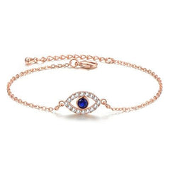 Adjustable Trendy Silver Plated Blue Crystal CZ Eyes Bracelets For Women Wedding fashion Jewelry Charming Bracelet & Bangles